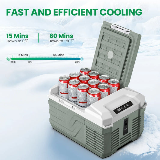 Alpicool NL9 9L Portable Refrigerator 12V/24V Small Car Fridge 100V~240V AC Electric Cooler Plug in Mini Freezer for Camping