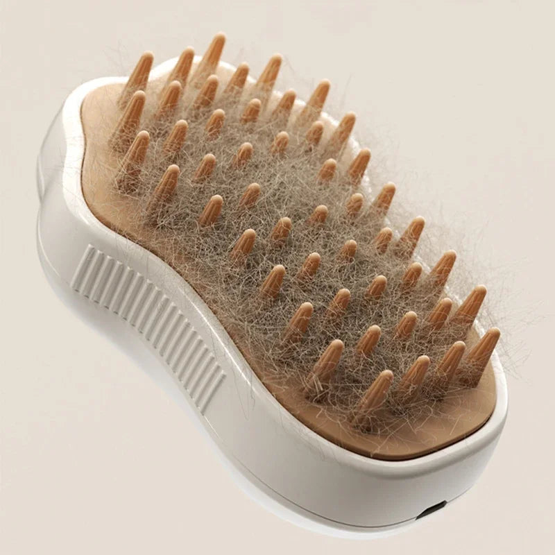 3-in-1 Electric Pet Grooming Brush with Steam and Spray for Dogs and Cats - Massage Comb for Loose Hair Removal