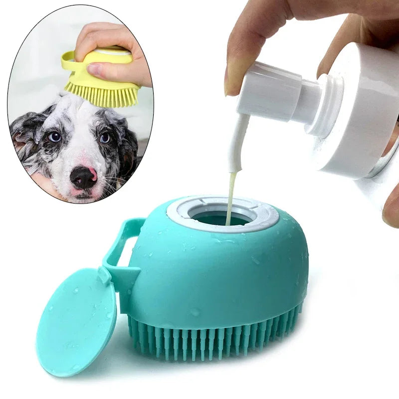 Soft Silicone Pet Bath Massage Gloves Brush for Dogs Cats Big Puppy Safety Bathing Tool Mascotas Accessories