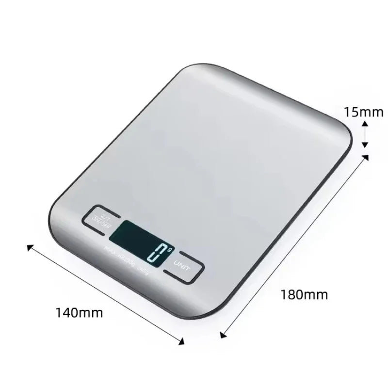 Digital Kitchen Scale LED Display 5kg/1g Stainless Steel Precision Weighing for Food Snacks Jewelry Baking - Home Essential Tool