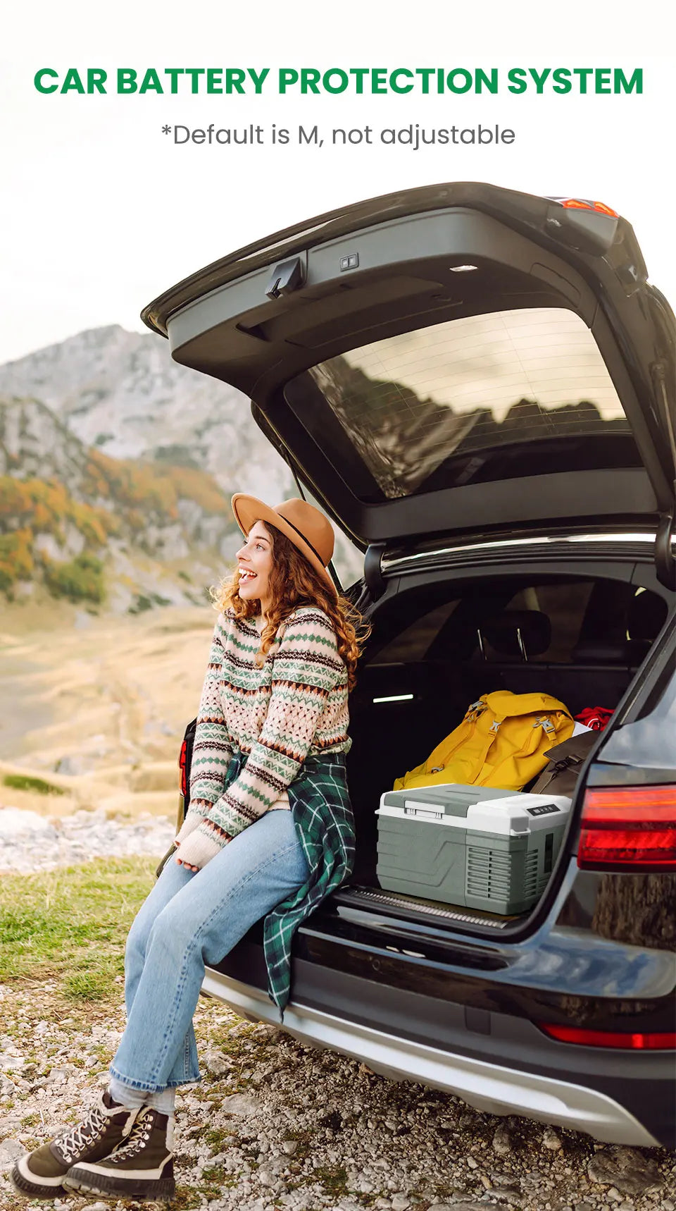 Alpicool NL9 9L Portable Refrigerator 12V/24V Small Car Fridge 100V~240V AC Electric Cooler Plug in Mini Freezer for Camping